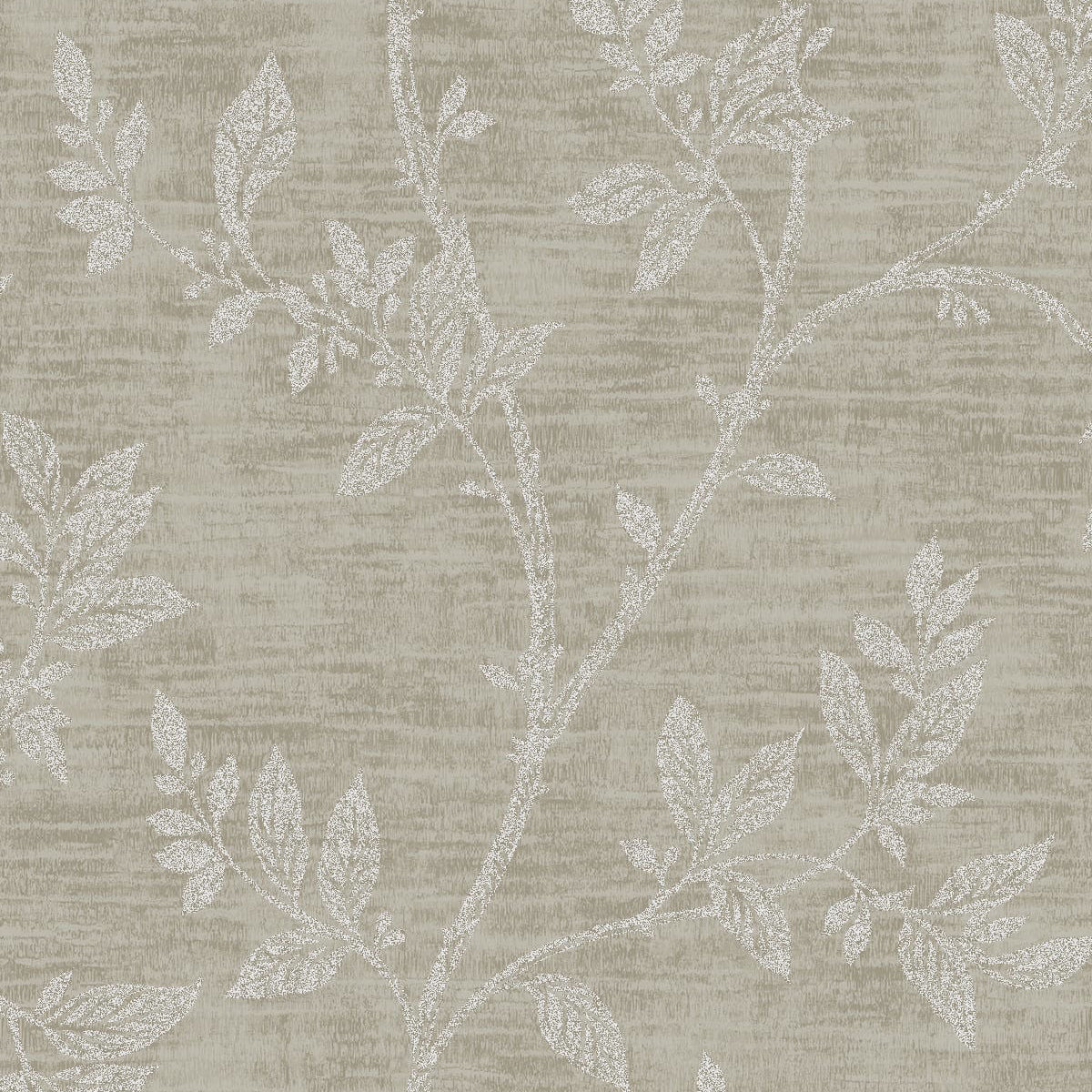 2231118 Leaf Trail Metallic Taupe Glass Beads Wallpaper