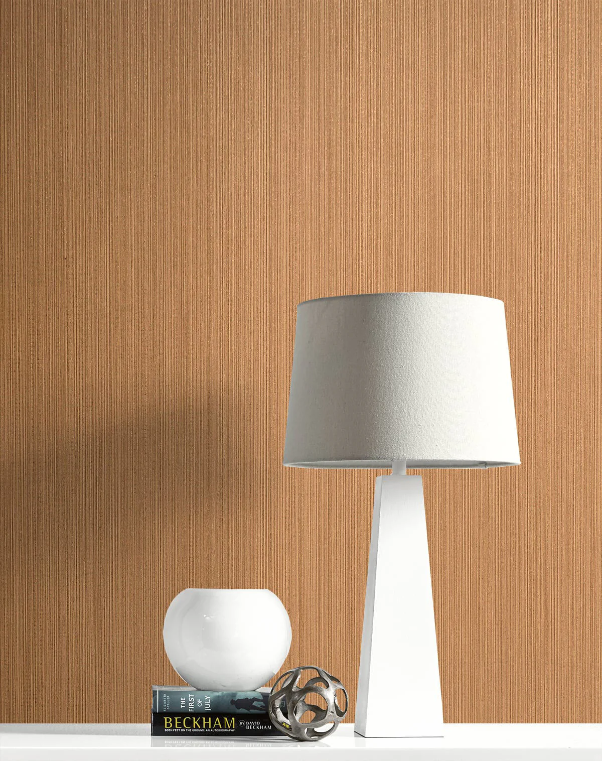 2231706 Natural Stria Terra Cotta Glitter Wallpaper - Image 2