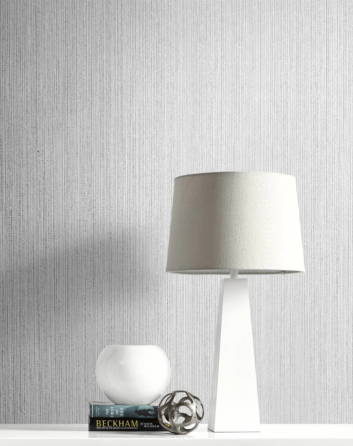 2231708 Natural Stria Gray Mist Glitter Wallpaper - Image 2