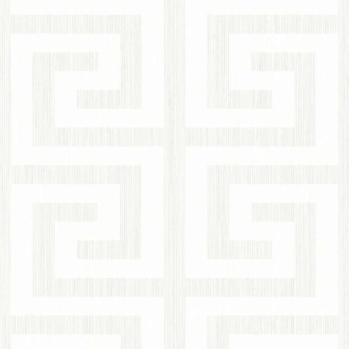 2232000 Greek Key Metallic Pearl Ivory Wallpaper