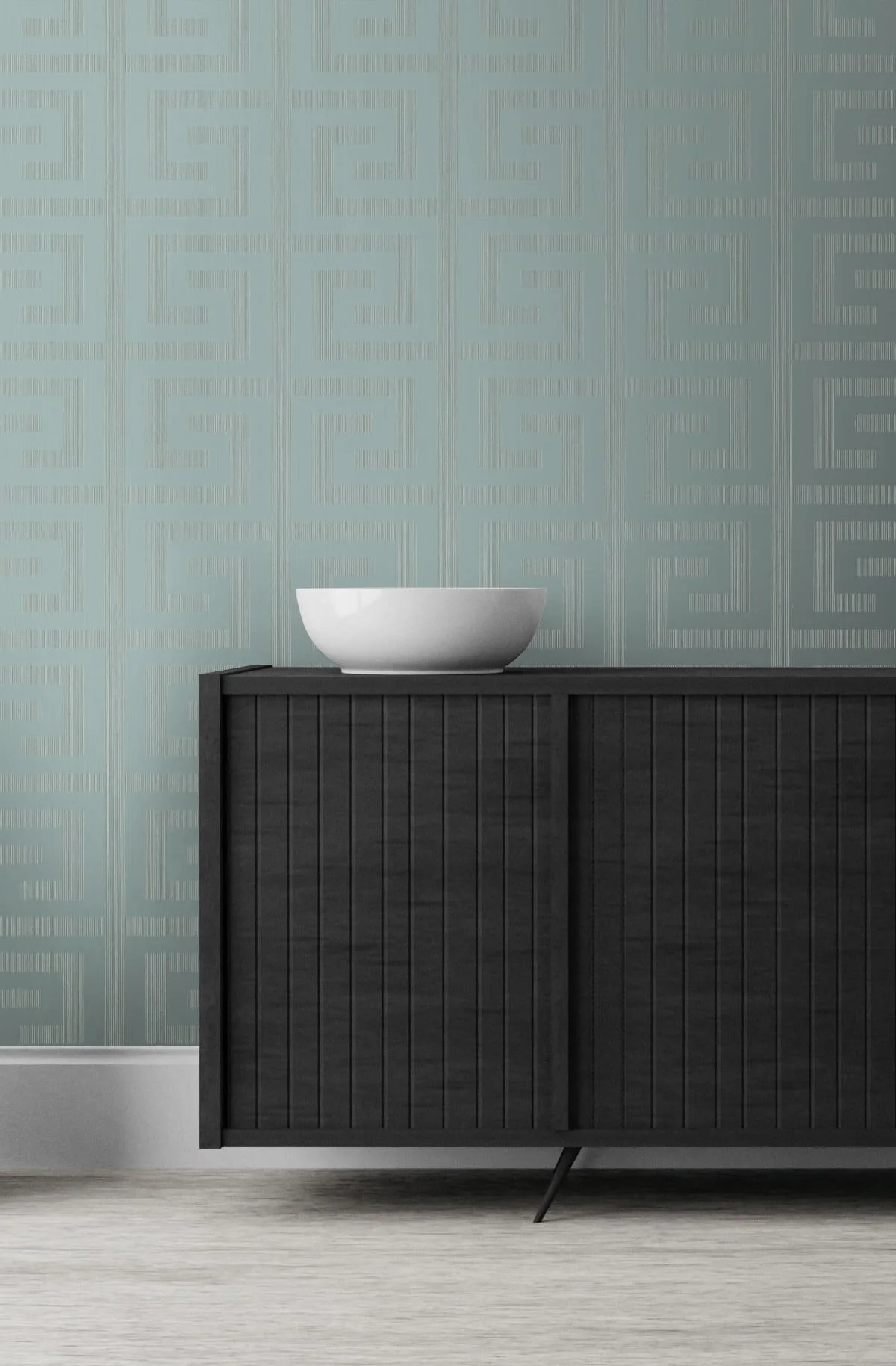 2232004 Greek Key Metallic Sea Green Wallpaper - Image 2
