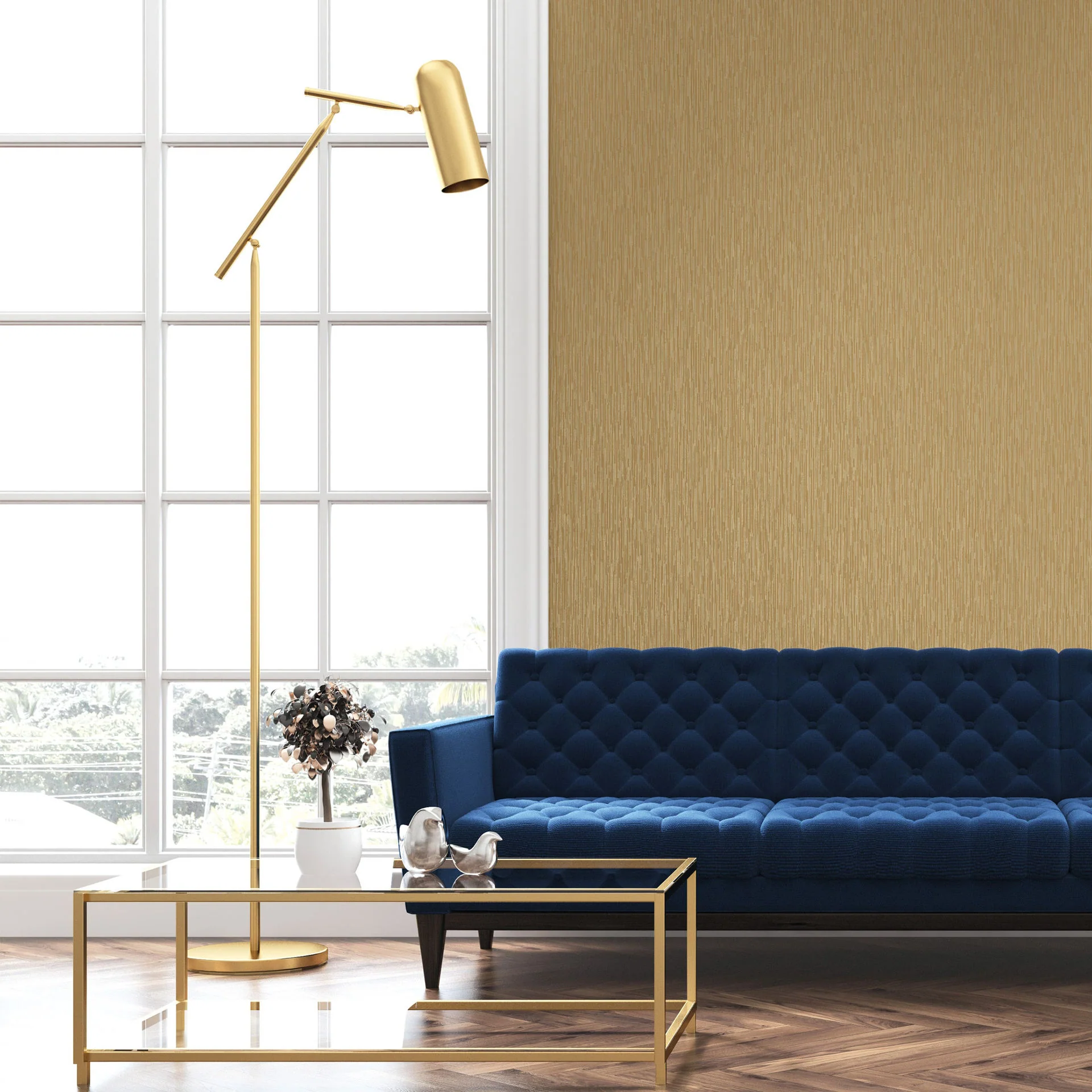 JT30406 Studio Vertical Slub Oro Wallpaper - Image 2