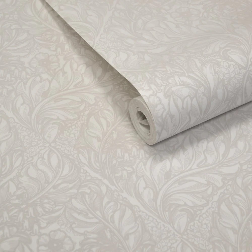 Lb25106 Floral Victorian Pattern with Stylized Leaves and Bellflowers Wallpaper - Image 2