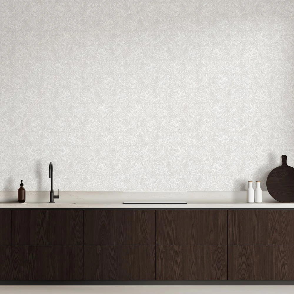 Lb25106 Floral Victorian Pattern with Stylized Leaves and Bellflowers Wallpaper - Image 3