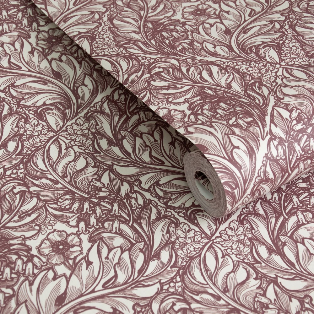 Lb25109 Floral Victorian Pattern with Stylized Leaves and Bellflowers Wallpaper - Image 2
