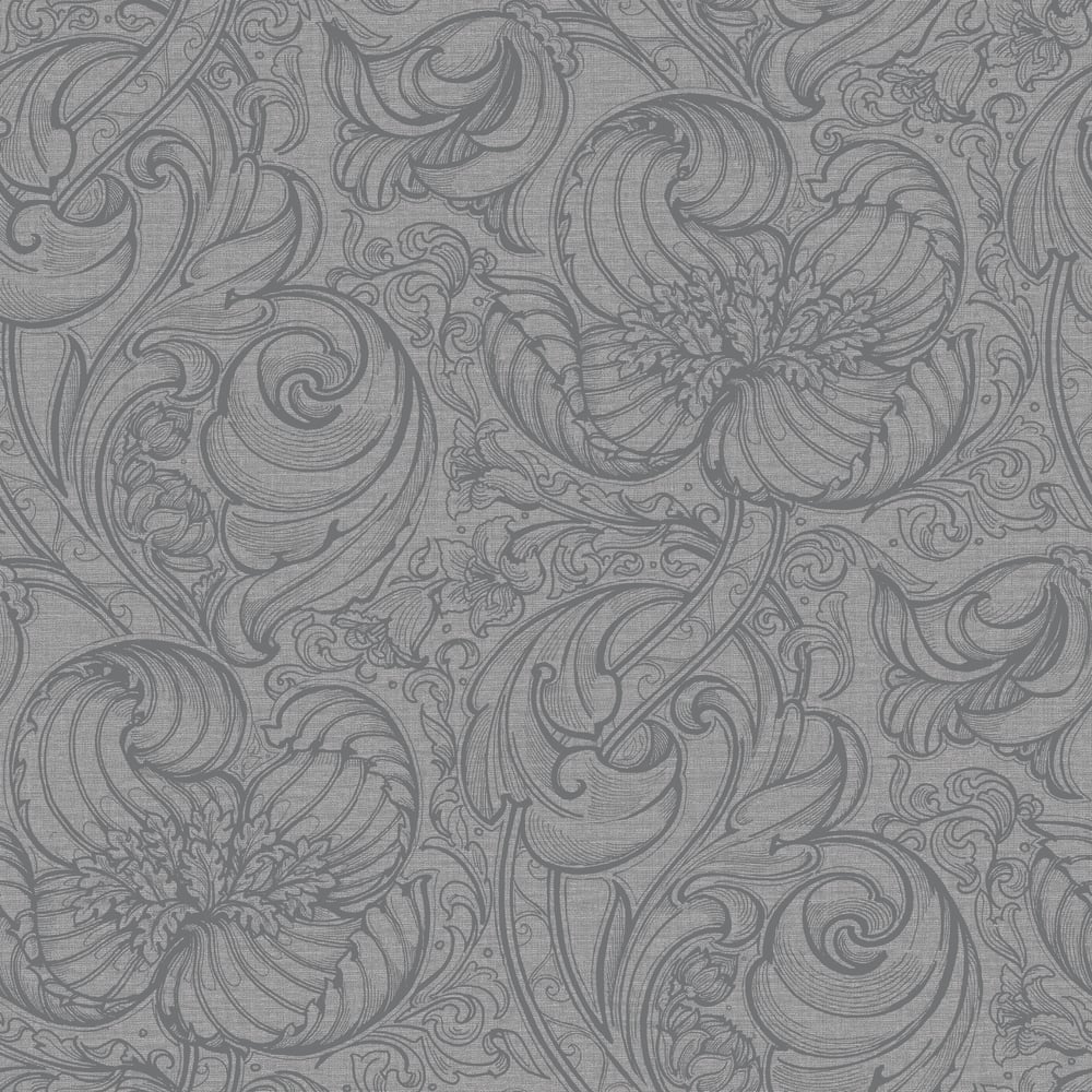 Lb25114 Vintage Floral Line Art Pattern Leaves Wallpaper