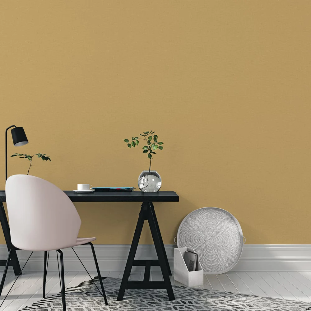 Lb25127 Plain Texture Yellow Wallpaper - Image 3