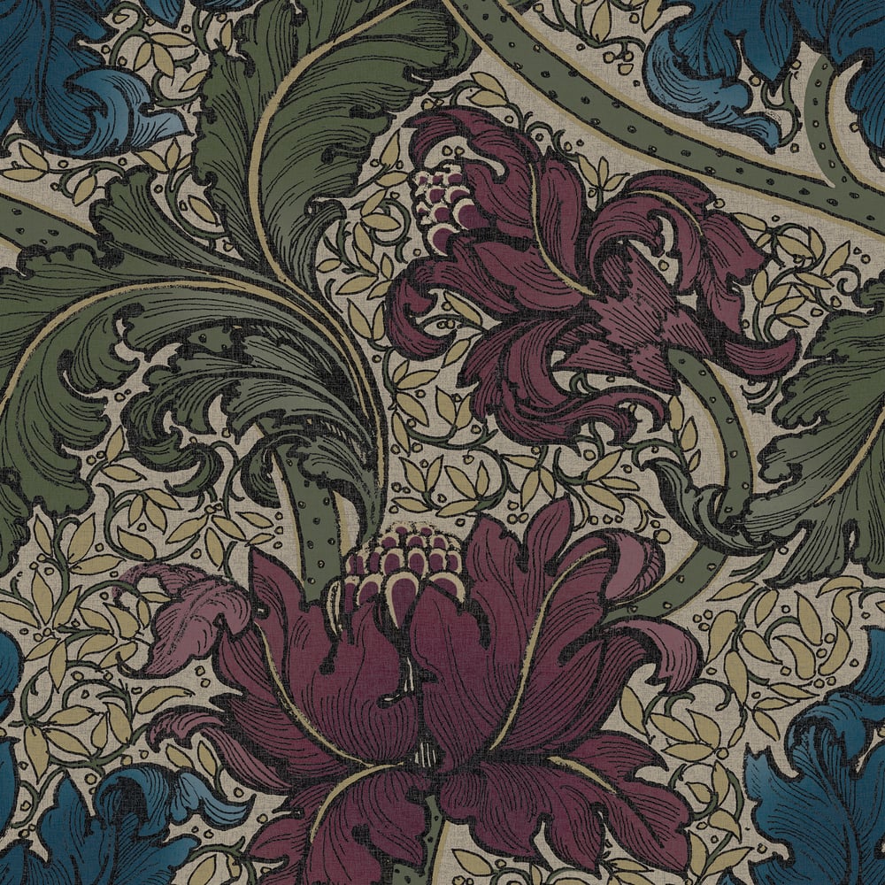 Lb25142 Luxury Baroque Floral Botanical Wallpaper