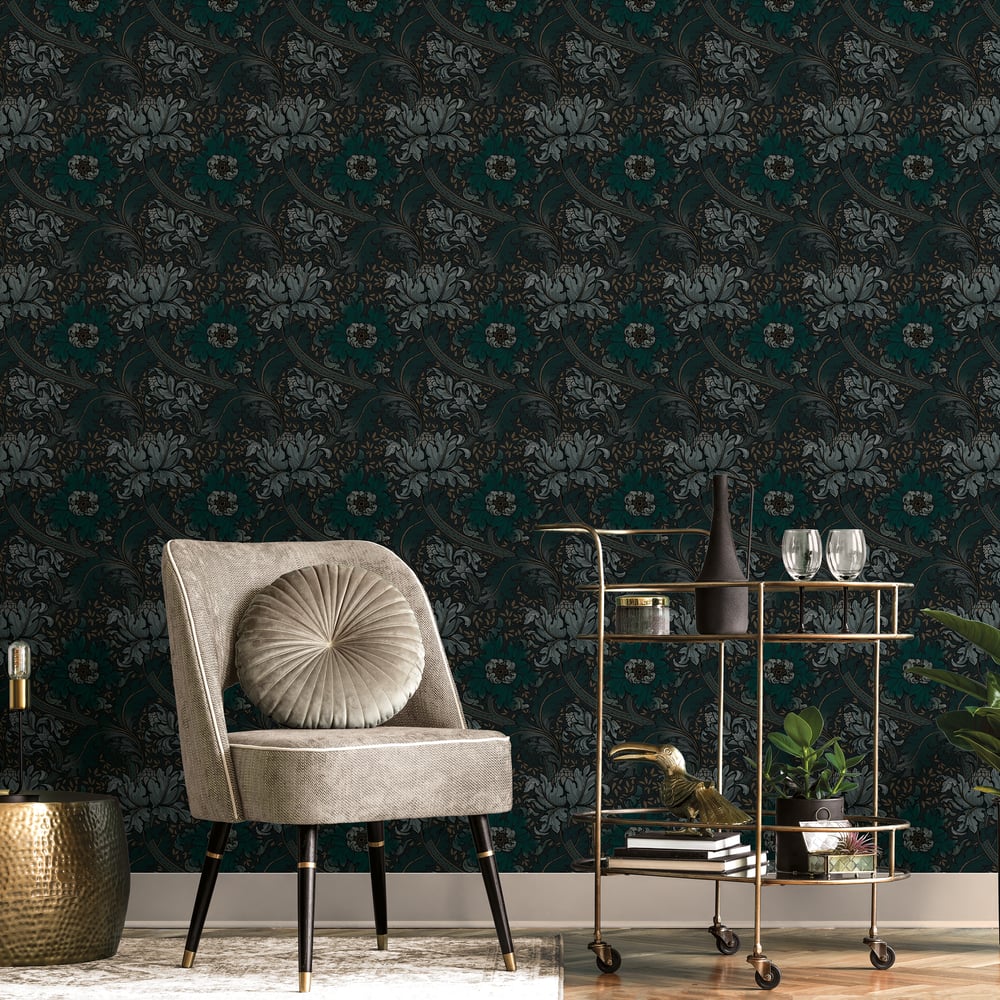 Lb25144 Luxury Baroque Floral Botanical Wallpaper - Image 2