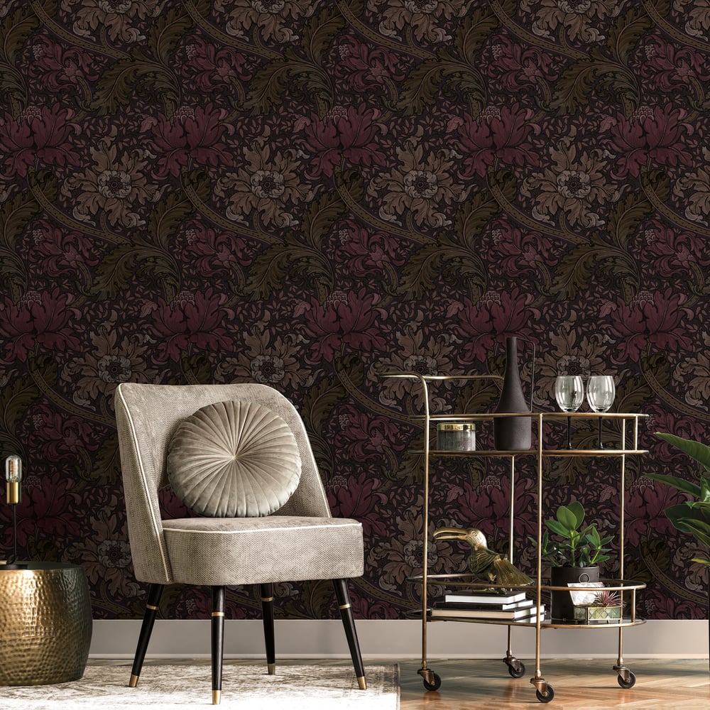 Lb25146 Luxury Baroque Floral Botanical Wallpaper - Image 3