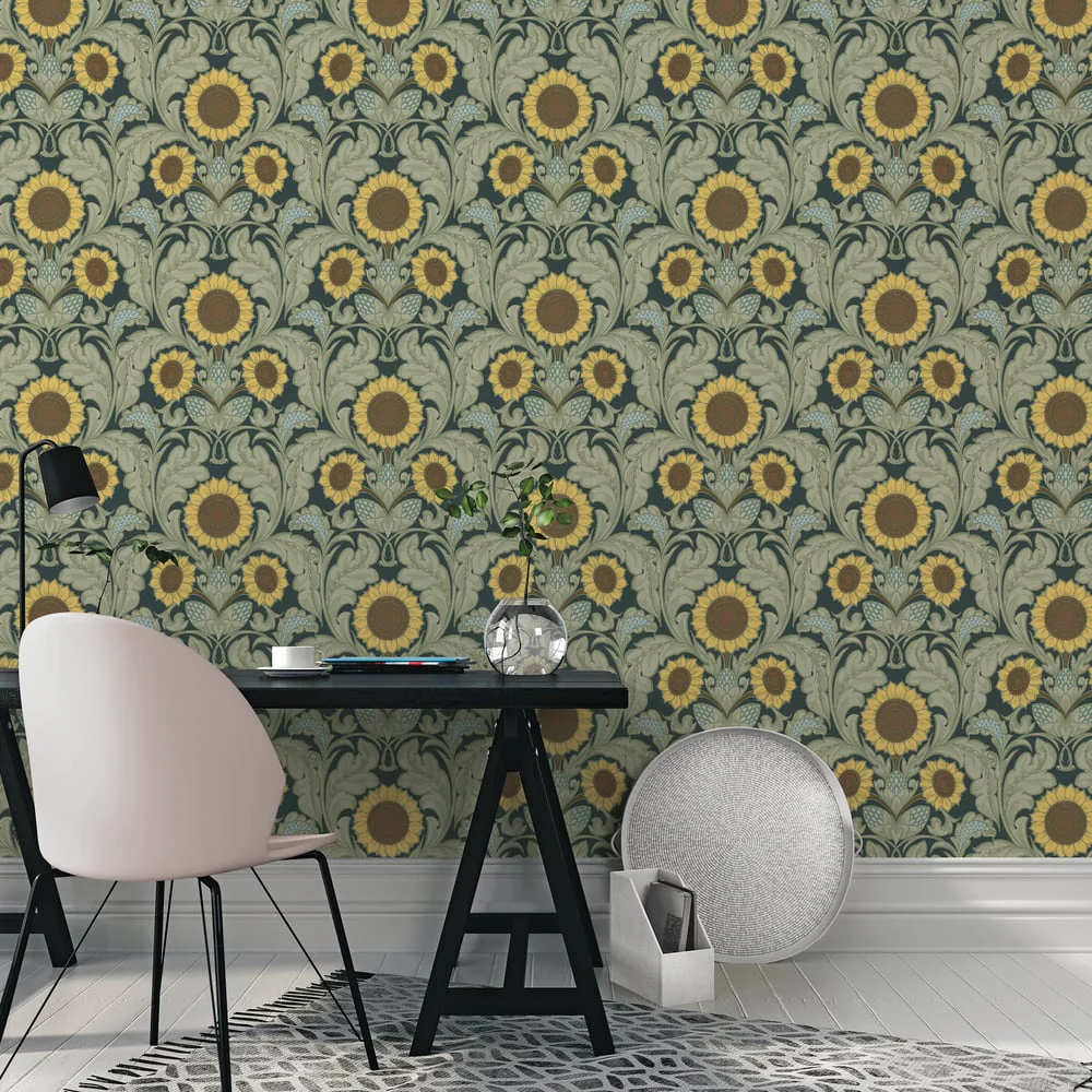 Lb25152 Luxury Vintage Sunflower Wallpaper - Image 3