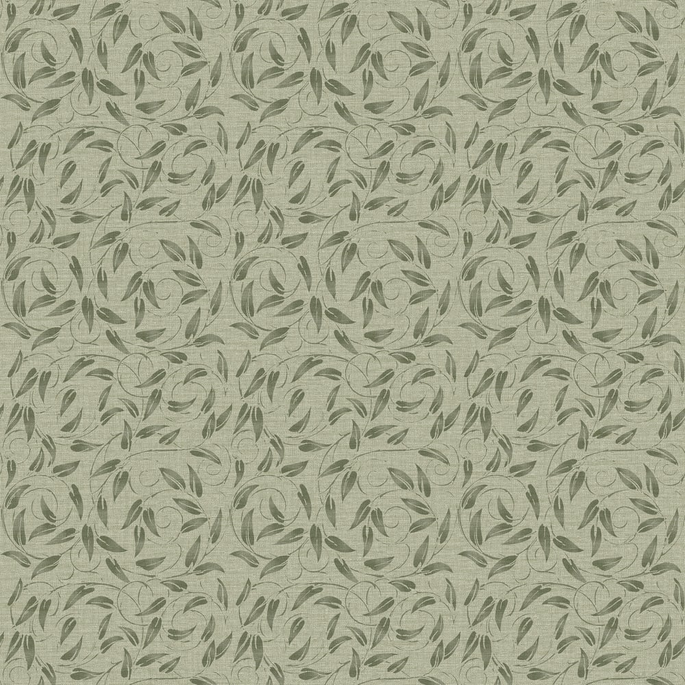 Lb25157 Leaf Swirl Pattern Neutral Tones Wallpaper