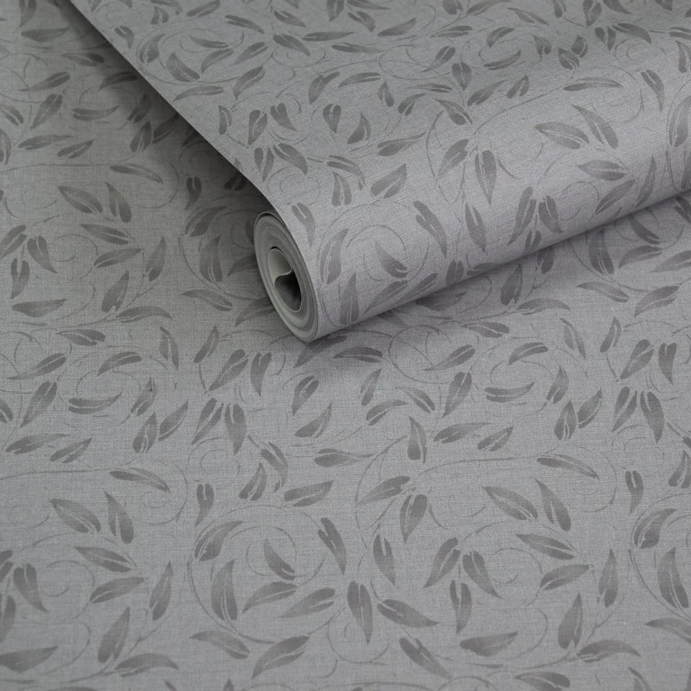 Lb25158 Leaf Swirl Pattern Neutral Tones Wallpaper - Image 2