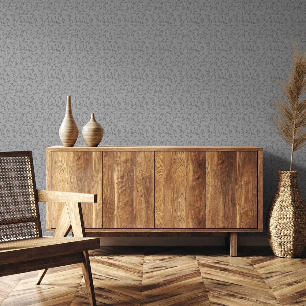 Lb25158 Leaf Swirl Pattern Neutral Tones Wallpaper - Image 3