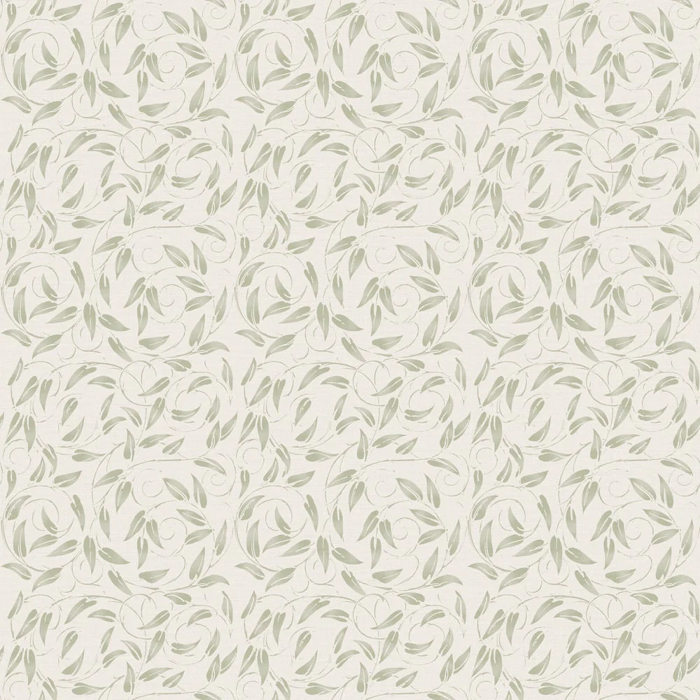 Lb25159 Leaf Swirl Pattern Neutral Tones Wallpaper