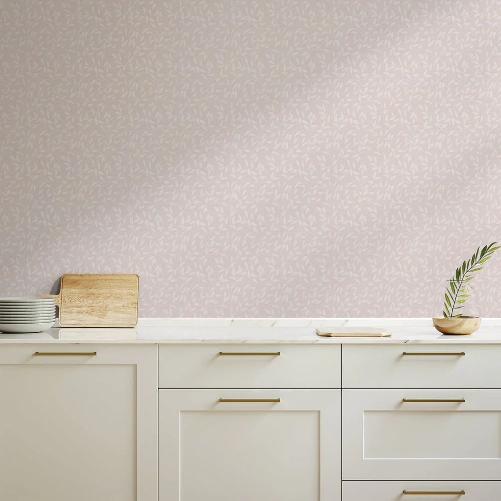 Lb25161 Leaf Swirl Pattern Neutral Tones Wallpaper - Image 2