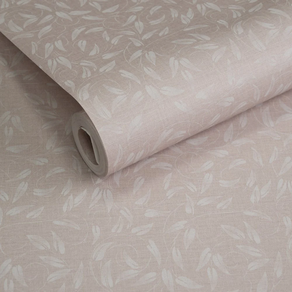Lb25161 Leaf Swirl Pattern Neutral Tones Wallpaper - Image 3