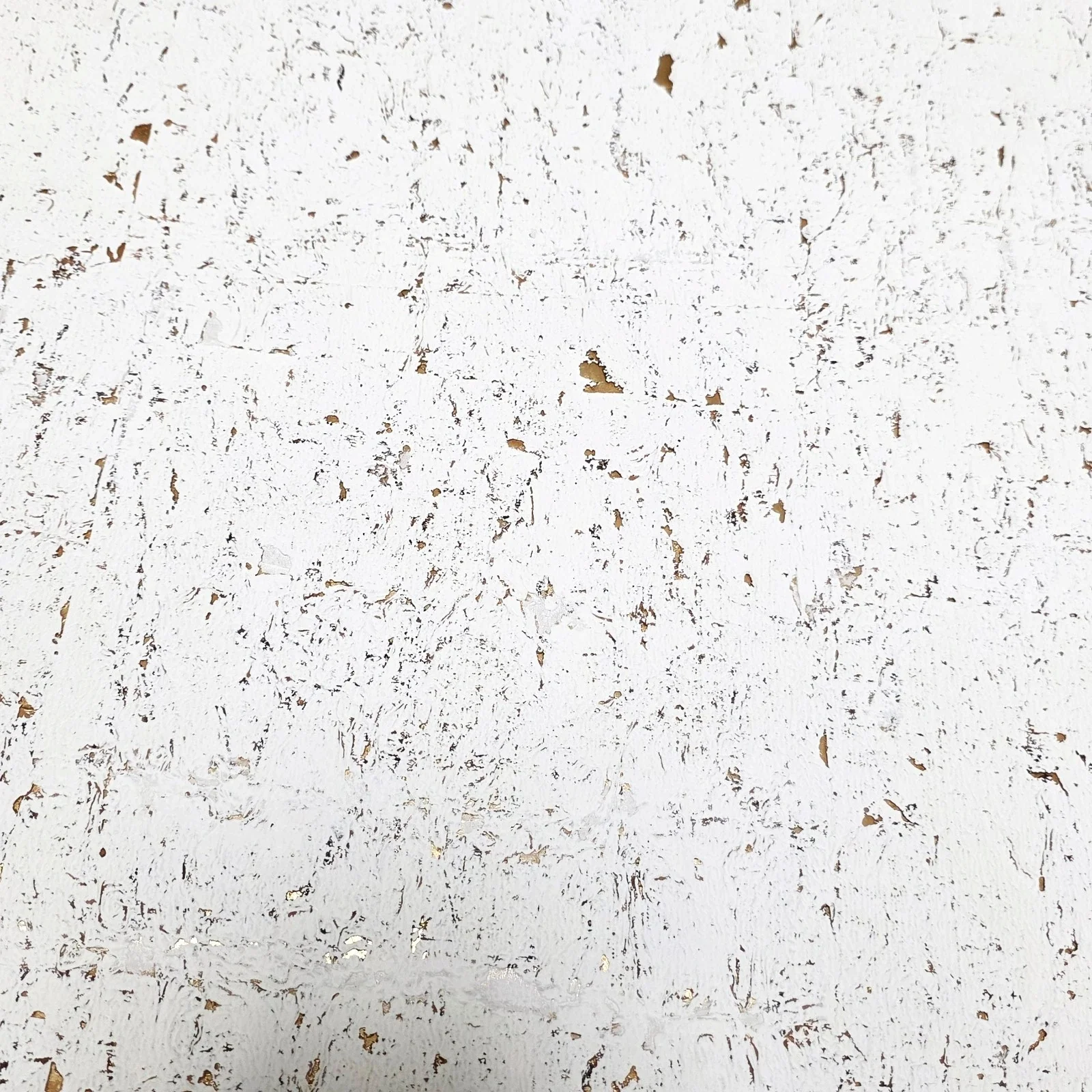 WM012KCG Real natural cork textured matte white gold metallic foil modern eco Wallpaper - Image 5