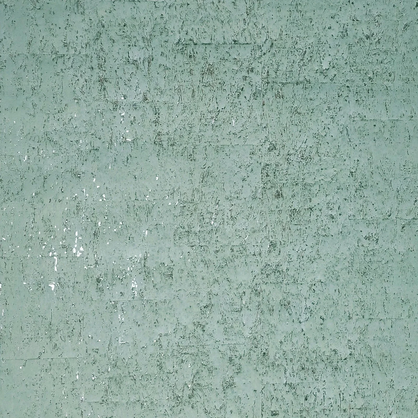 WM017KCS Real natural cork matte mint green silver metallic textured eco modern Wallpaper - Image 12