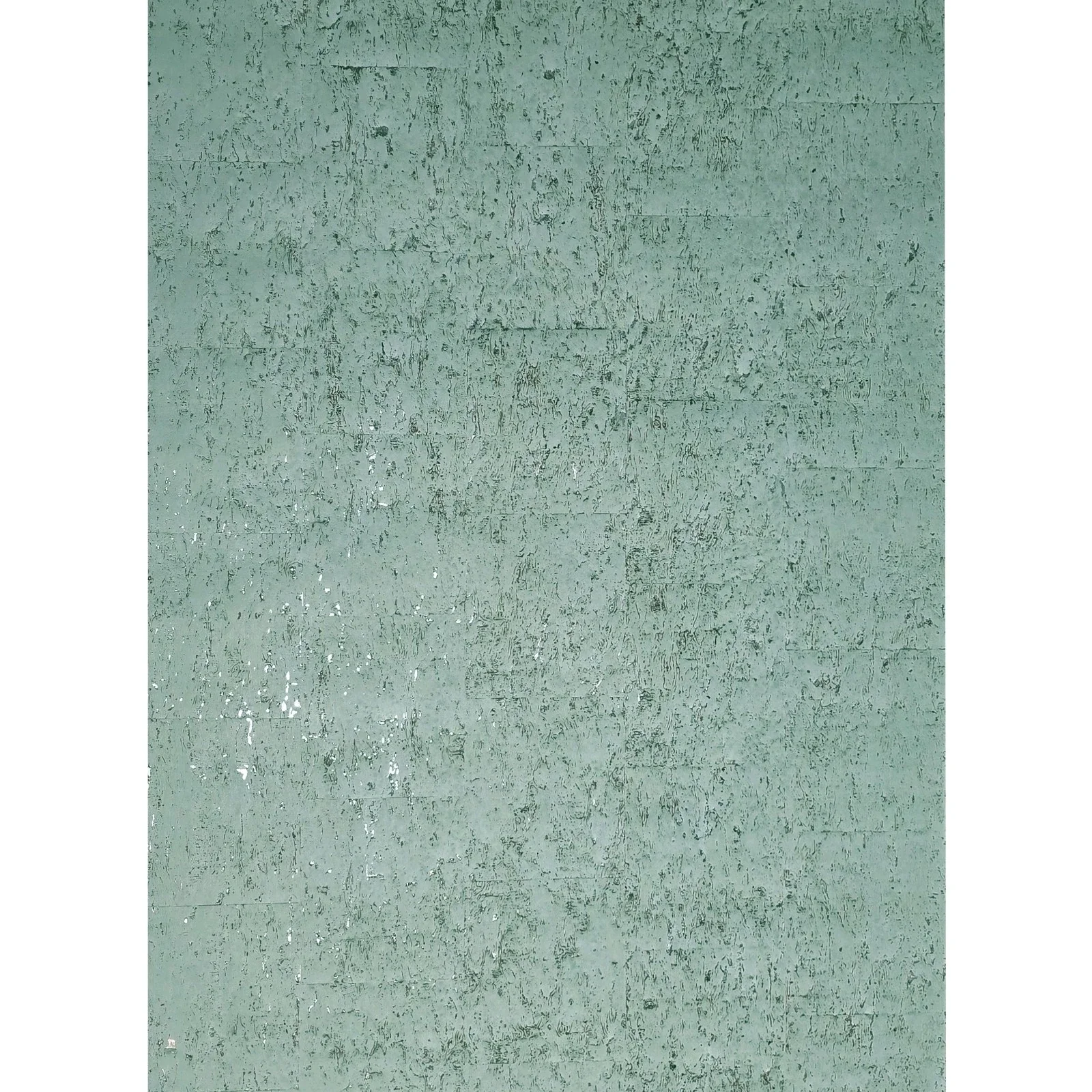 WM017KCS Real natural cork matte mint green silver metallic textured eco modern Wallpaper - Image 4