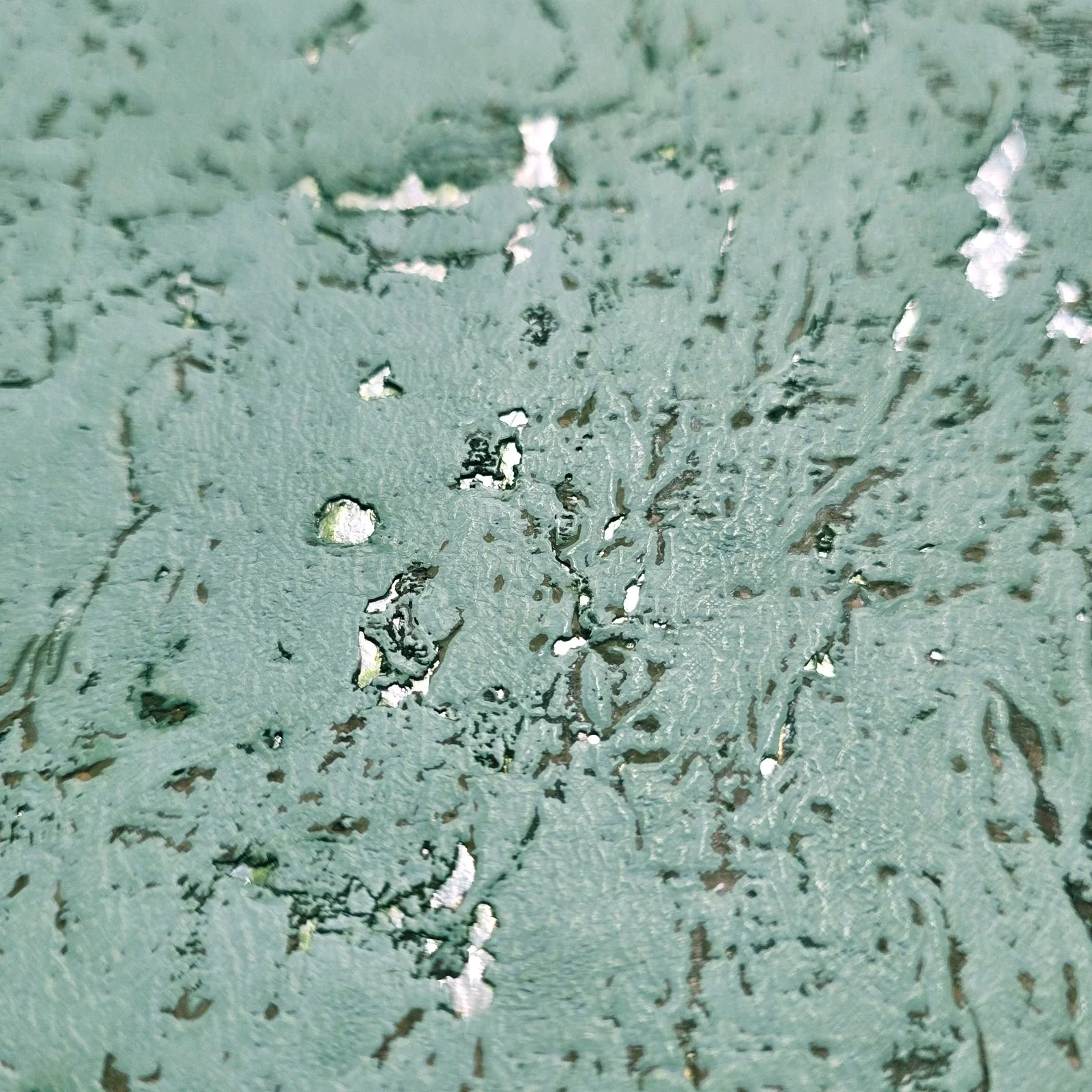 WM017KCS Real natural cork matte mint green silver metallic textured eco modern Wallpaper - Image 9