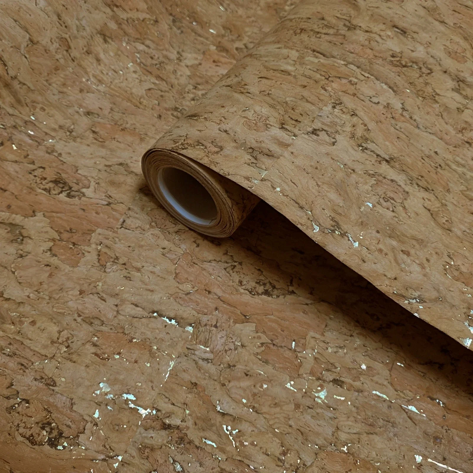 WM021KCG Real Natural cork organic sand brown gold metallic foil textured eco Wallpaper - Image 13