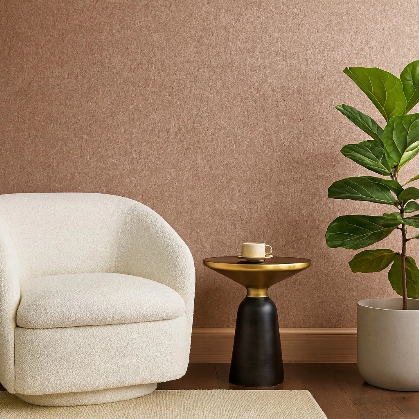 WM032KCG Real Natural cork organic rose gold cream metallic textured modern eco Wallpaper - Image 14