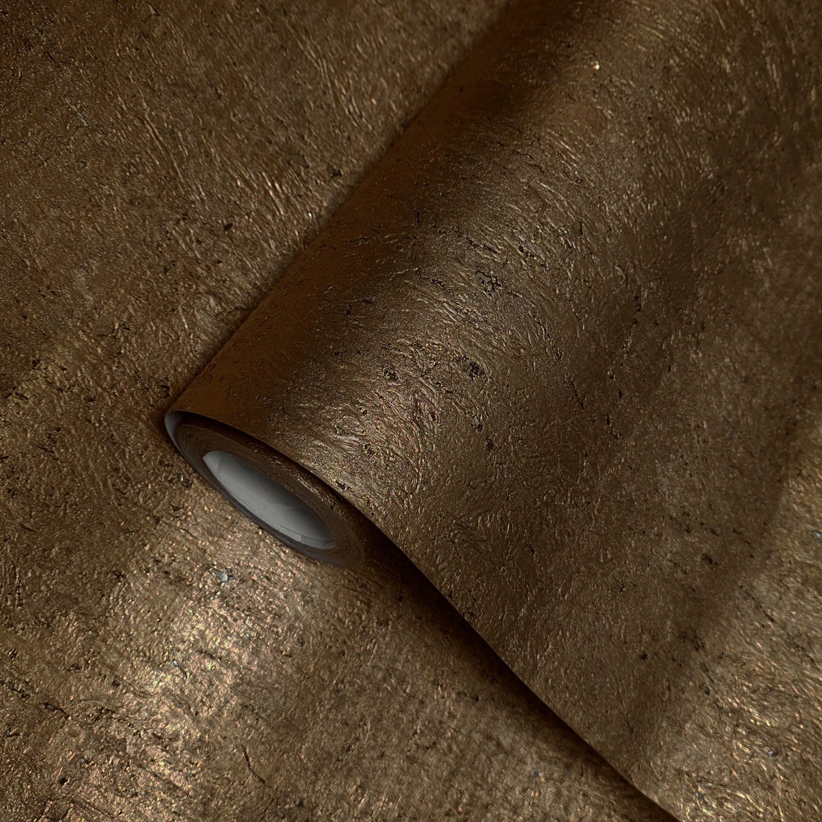 WM038KCG Real Natural cork organic Brass metallic black textured contemporary Wallpaper - Image 13