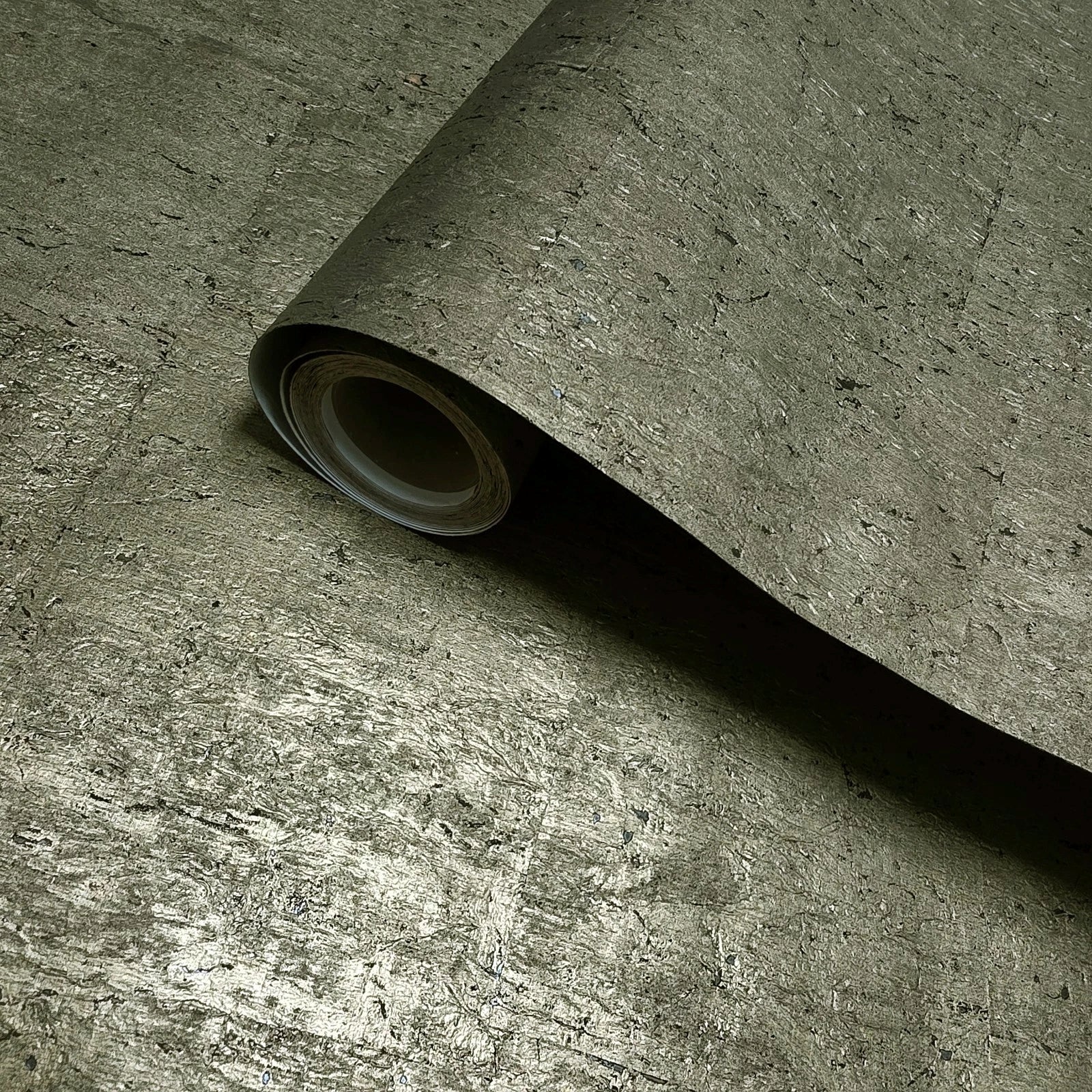 WM034KCG Real Natural cork organic Brass metallic black textured contemporary Wallpaper - Image 7
