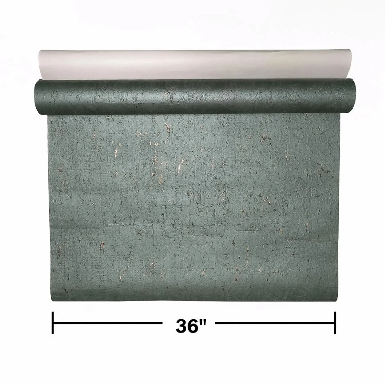 WM047KCG Real Natural cork moss green - gray metallic gold foil textured modern Wallpaper - Image 4