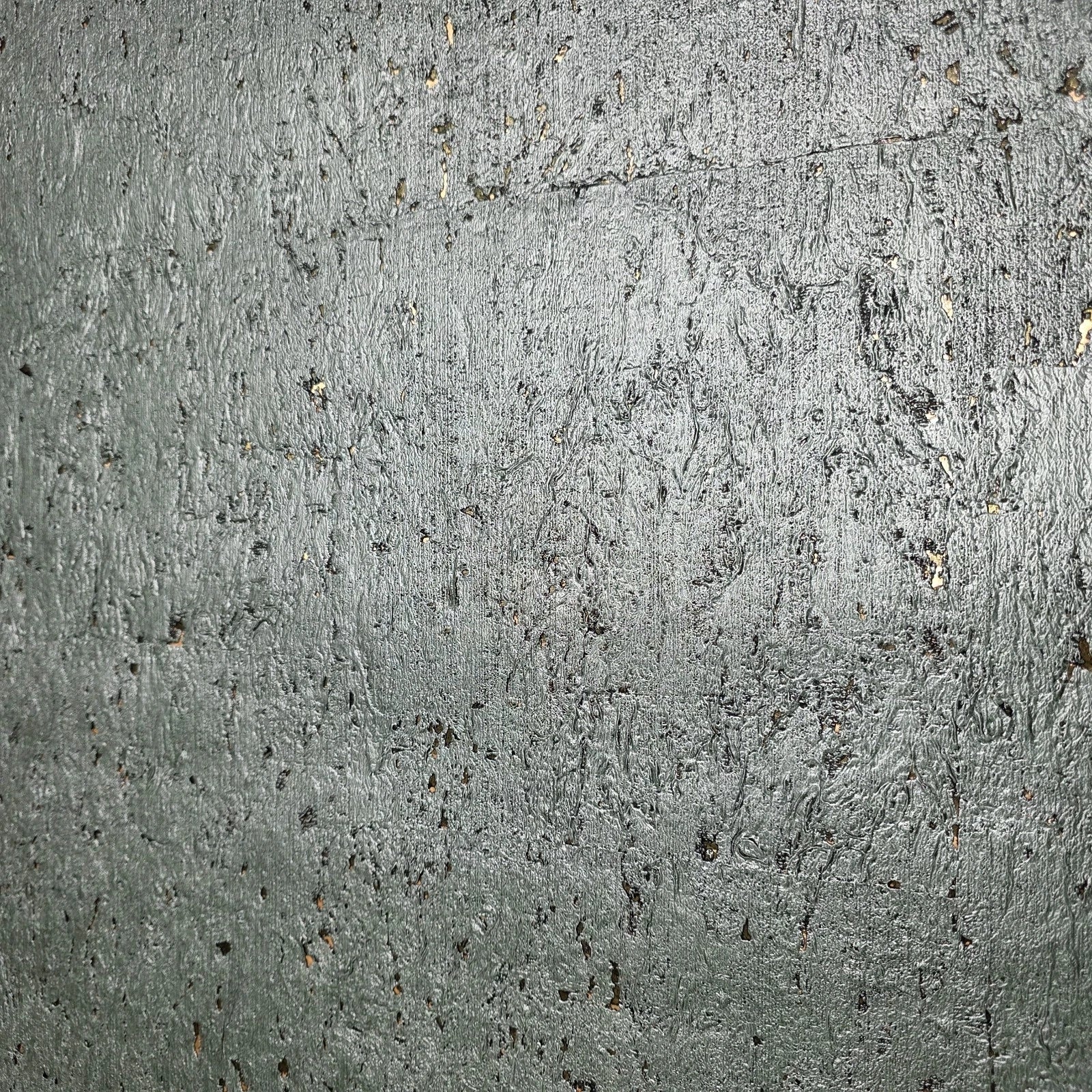 WM047KCG Real Natural cork moss green - gray metallic gold foil textured modern Wallpaper - Image 6