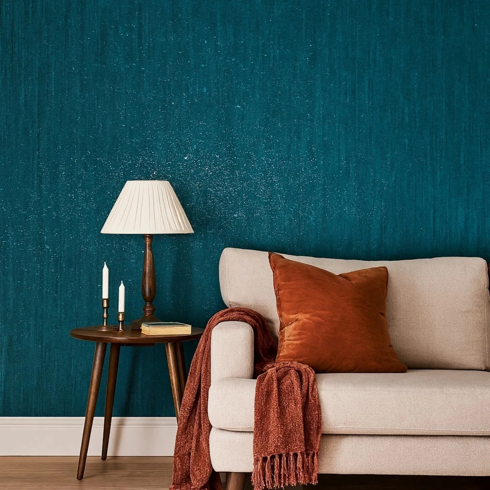 WM100012SMC Real natural cork teal green on metallic foil striped textured modern Wallpaper - Image 10