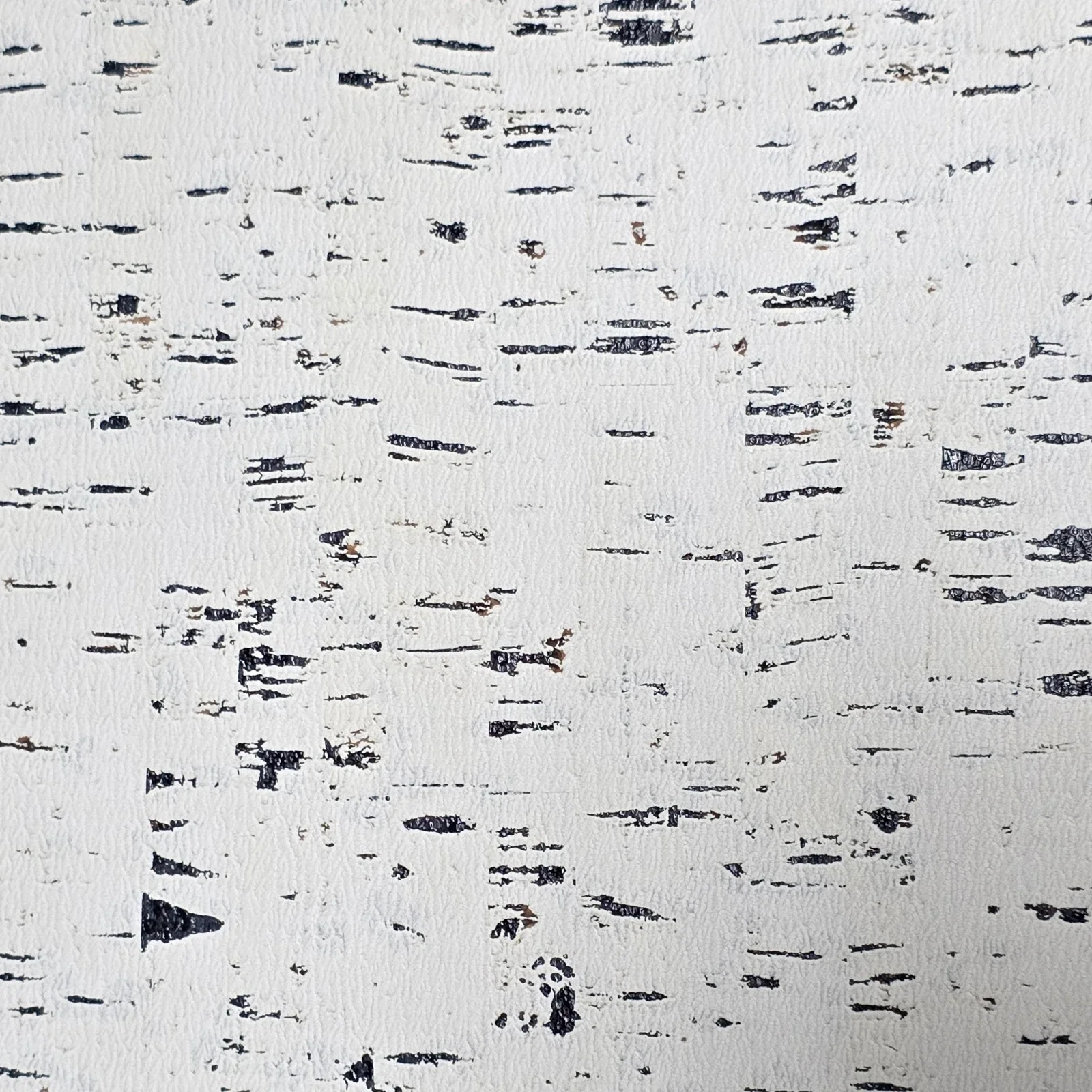 WM100100SMC Enchanced natural cork matte off white black birch textured eco modern Wallpaper - Image 6