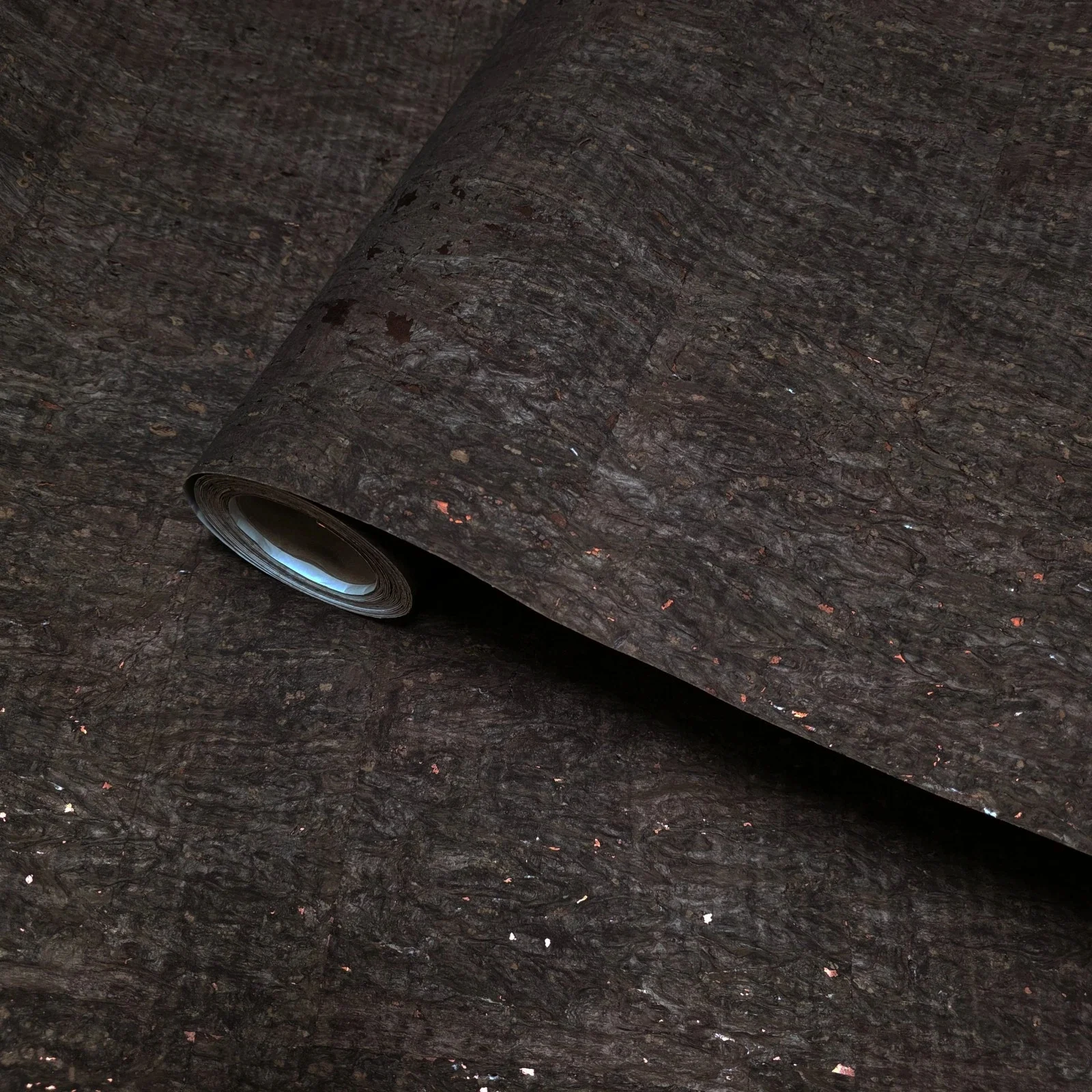 WM403KCC Real Natural cork organic dark brown copper metallic foil textured eco Wallpaper - Image 11