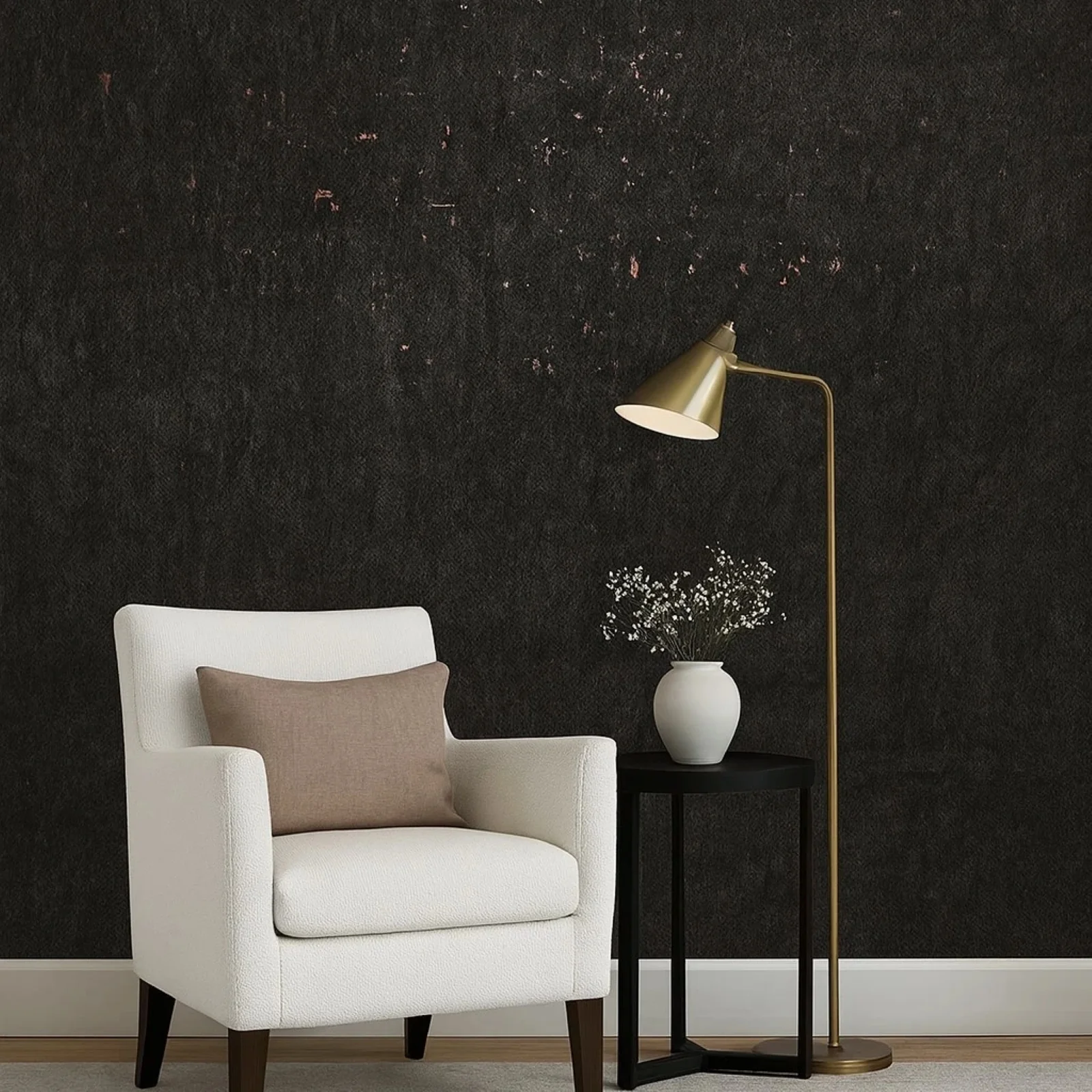 WM403KCC Real Natural cork organic dark brown copper metallic foil textured eco Wallpaper - Image 5