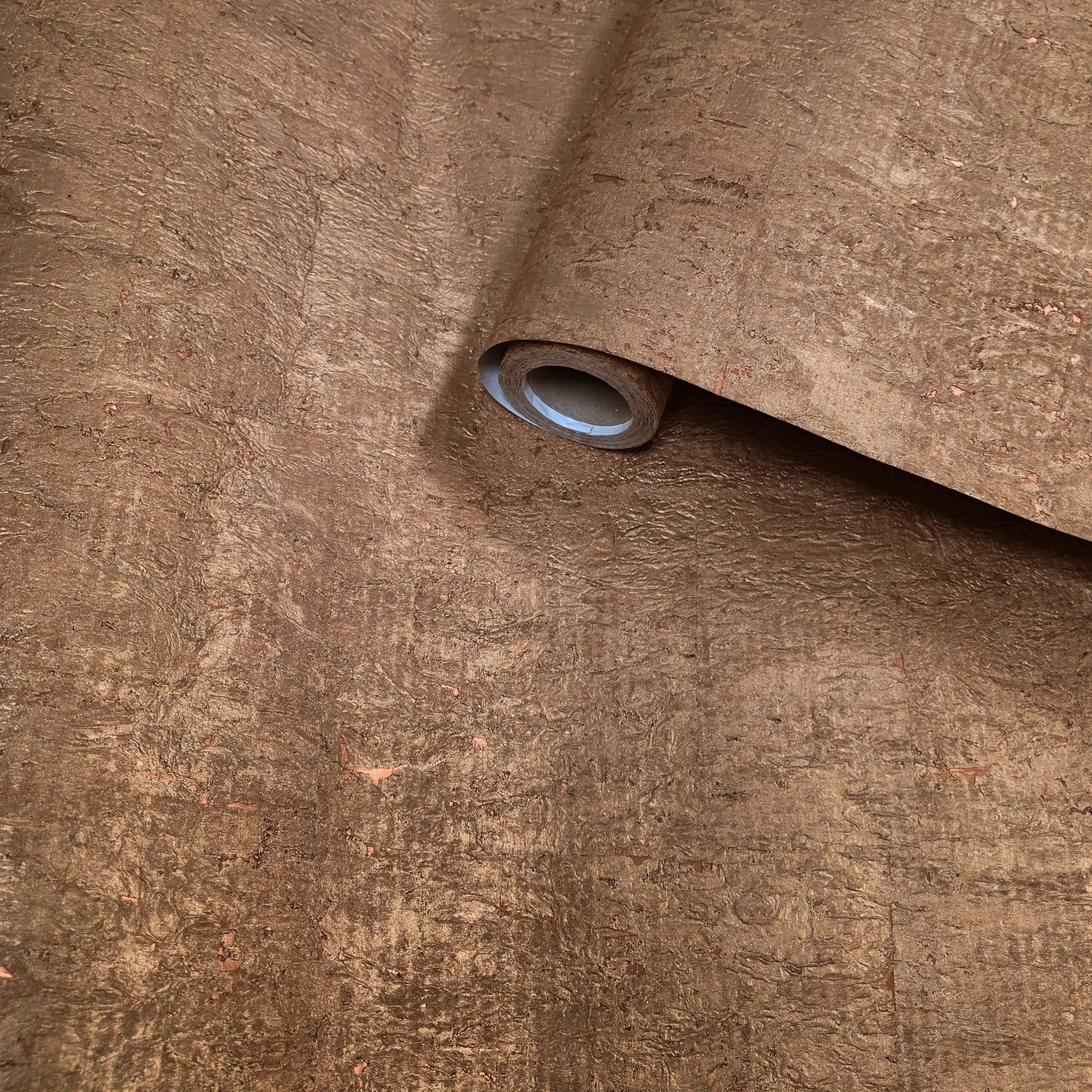 WM501KCC Real Natural cork warm rose gold copper metallic textured modern eco Wallpaper - Image 3