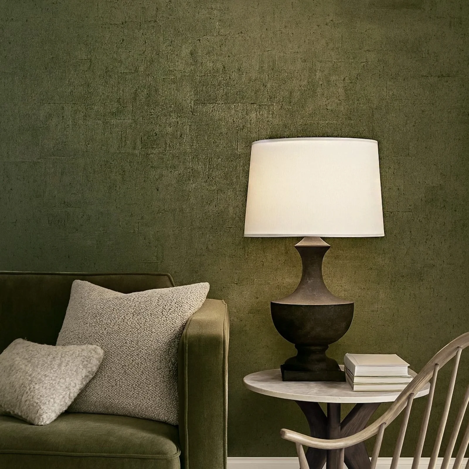 WM811KCS Real Natural cork organic dark Brass metallic black textured eco Wallpaper rolls - Image 10