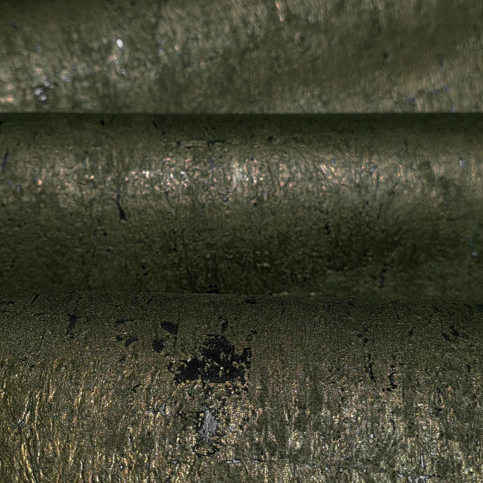 WM811KCS Real Natural cork organic dark Brass metallic black textured eco Wallpaper rolls - Image 14