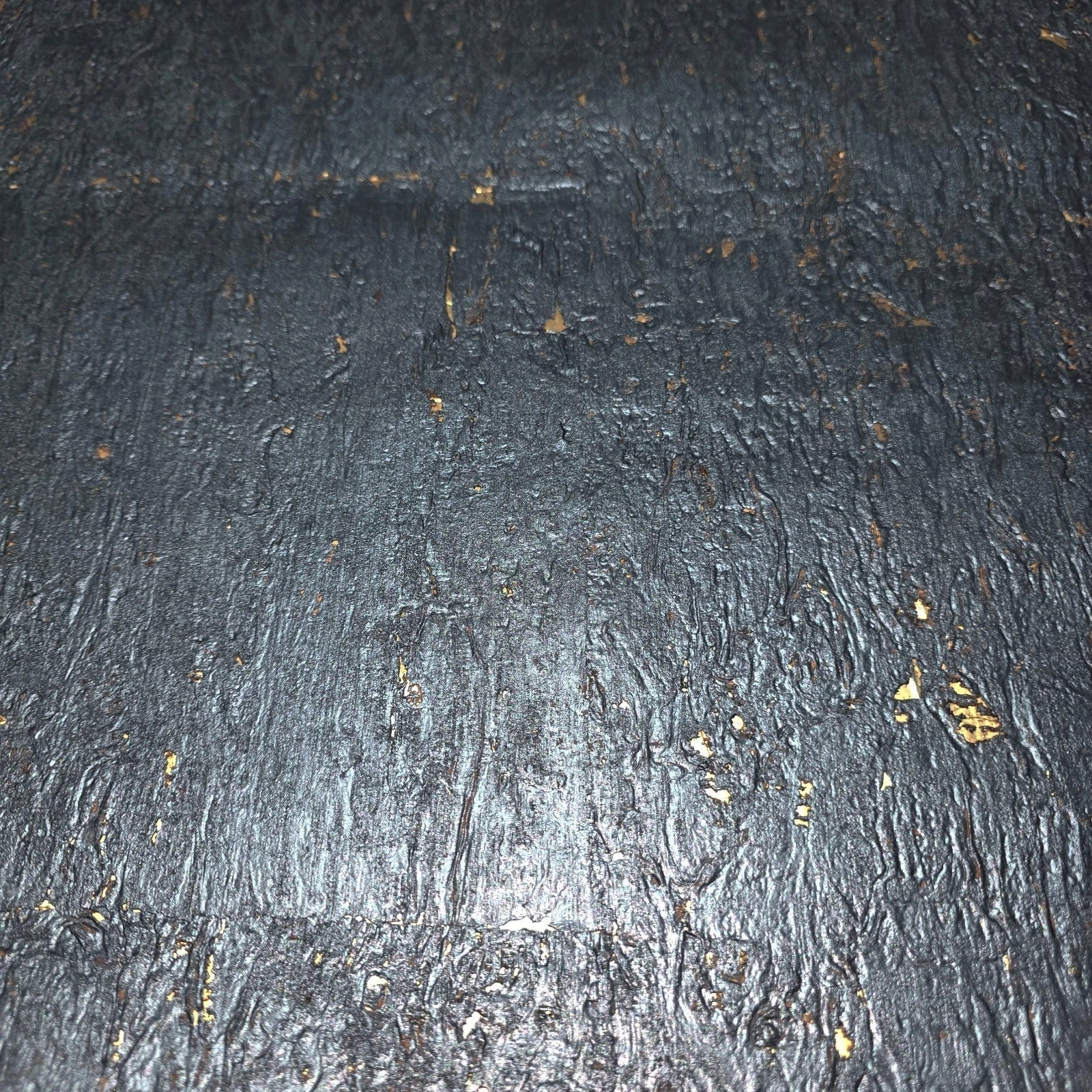 WM868KCG Real Natural cork Gray charcoal platinum gold metallic foil textured Wallpaper - Image 12