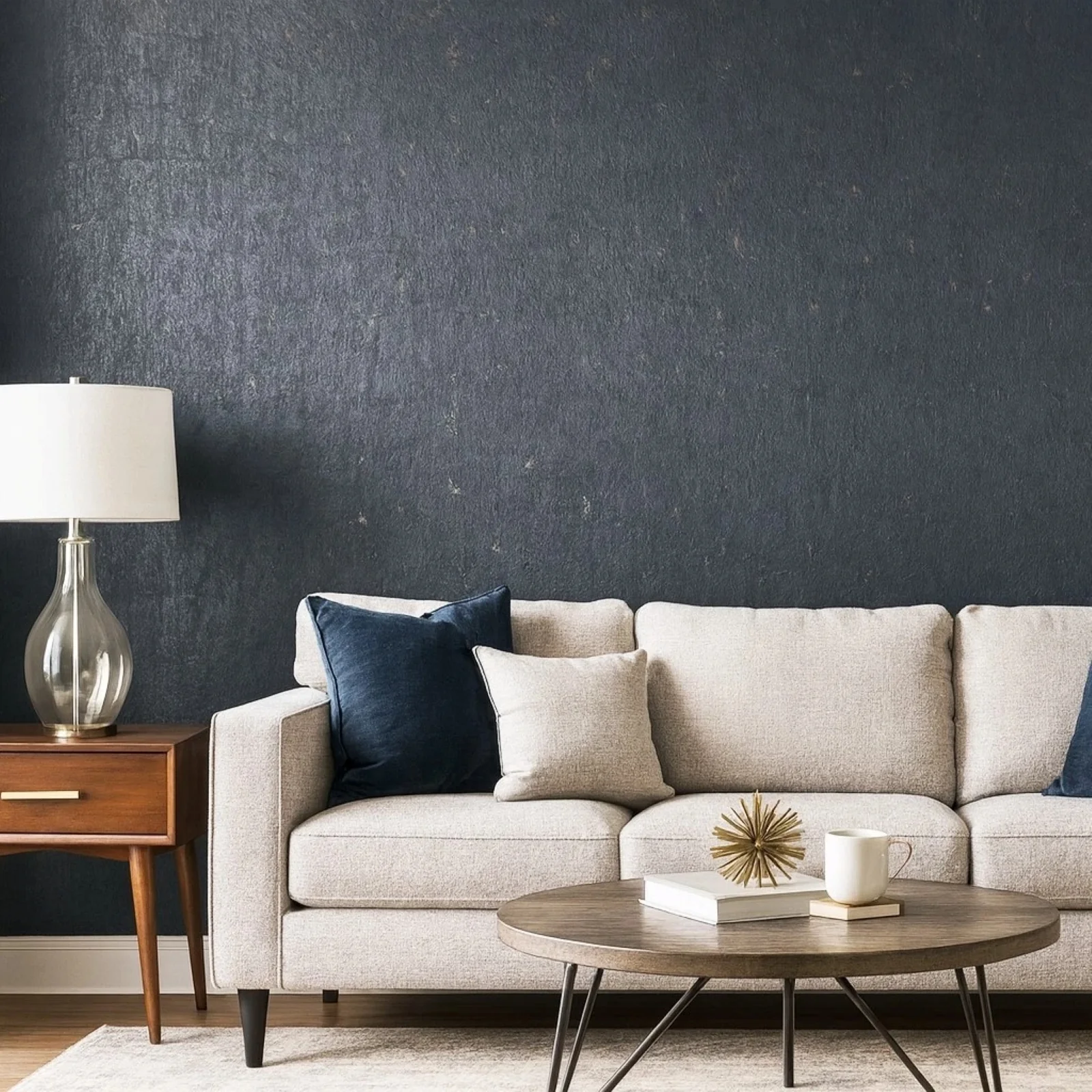 WM868KCG Real Natural cork Gray charcoal platinum gold metallic foil textured Wallpaper - Image 6