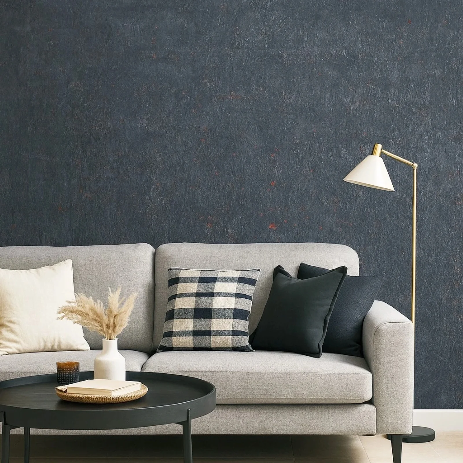 WM869KCC Real Natural cork Dark Gray platinum copper metallic foil textured eco Wallpaper - Image 12