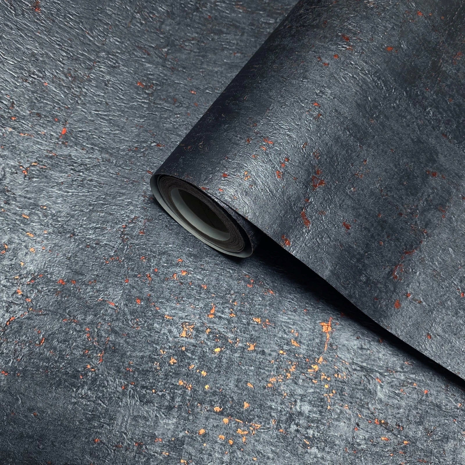 WM869KCC Real Natural cork Dark Gray platinum copper metallic foil textured eco Wallpaper - Image 5