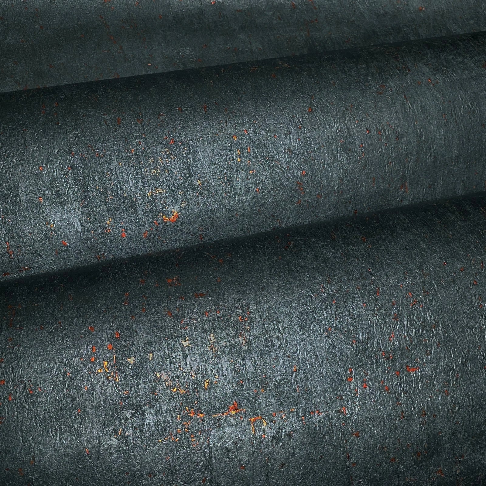 WM869KCC Real Natural cork Dark Gray platinum copper metallic foil textured eco Wallpaper - Image 7